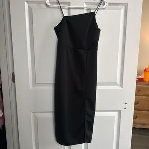 Chic Black Midi Dress for Women